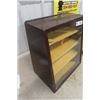 Image 2 : 2 Display Cases ; 1) Wooden Structure 9" x 15" x 16"  & 1) Plastic Structure 8" x 16" x 20" 