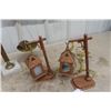 Image 2 : Set of Vintage Copper Lamps 10" Tall + Lawyer Balance Scale