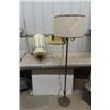 Image 1 : Vintage Brass Floor Lamp with Shade, Hanging Lamp with Shade 