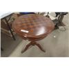 Image 1 : Checkerboard Parlour Table- 3 Legs, 2 Tiers 24" wide 26" tall