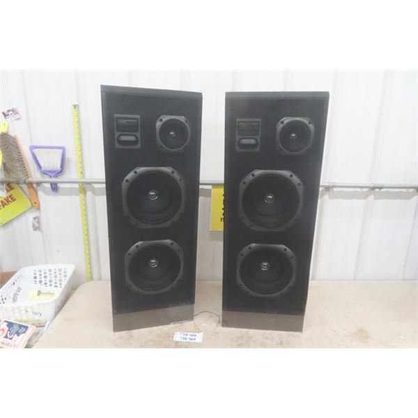 Pair of Yorx Dynamic Sound Tower Speakers 35" Tall