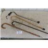 Image 1 : 3 Wooden Canes, 1 Metal Cane