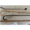 Image 4 : 3 Wooden Canes, 1 Metal Cane