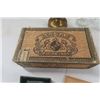 Image 2 : Cigar Boxes, Brass Ashtray, Cigarette Tin, plus more