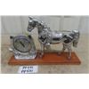 Image 1 : Lanshire Self Starting Chrome Mantle Clock Horse
