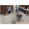 Image 2 : Funky Metal CD Stand 54.5" Tall, Wrought Iron Chair with Upholstered Seat