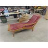 Image 2 : Gorgeous Teak + Leather Lounging Chair - Indonesian 26" by 66" 