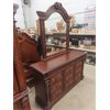 Image 6 : 5 Pc Amazing Bedroom Suite: Dresser 19"×38"×69" + Mirror 45"×50", Wardrobe 21"×50"×83", 2 Night Stan