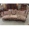 Image 2 : 3 pc Vintage Couch, Love Seat, Chair - Nice Carved Wood + Fabric in Good Condition 