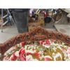 Image 8 : 3 pc Vintage Couch, Love Seat, Chair - Nice Carved Wood + Fabric in Good Condition 