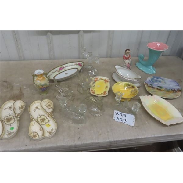 China and Glassware - Candle Holders, Dishes, Ornaments 