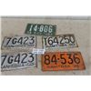 Image 1 : 5 Manitoba License Plates 1934, 1945, and 3x 1950 
