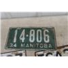 Image 3 : 5 Manitoba License Plates 1934, 1945, and 3x 1950 