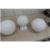 Image 1 : 6 Milk Glass Light Shades 