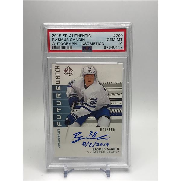 2019 SP AUTHENTIC RAMUS SANDIN AUTO NO. 200 (PSA 10) 023/999