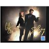 X FILES GILLIAN ANDERSON AND DAVID DUCHOVNY SIGNED 8 X 10 (GCG HOLO)
