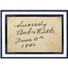 Image 2 : BABE RUTH SIGNED AND CUSTOM FRAMED 20 X 24 DISPLAY (PSA LOA)