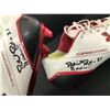 Image 2 : PATRICK PETERSON DUAL SIGNED GAME USED UNDER ARMOUR FOOTBALL CLEATS (CARDINALS COA)