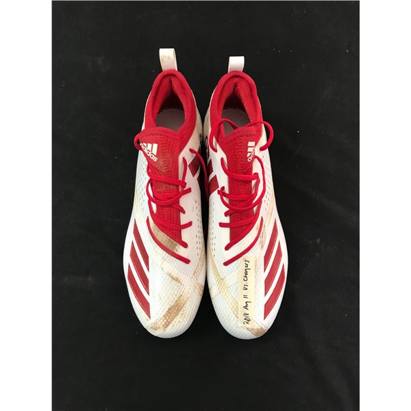 CHRISTIAN KIRK DUAL SIGNED GAME USED ADIDAS FOOTBALL CLEATS (CARDINALS COA)