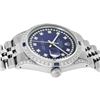 Image 4 : Rolex Mens Stainless Steel Blue String Diamond Lugs & Sapphire Datejust Wristwat