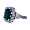 Image 6 : 6.46 ctw Emerald, Sapphire, & Diamond Ring - 18KT White Gold