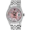 Image 1 : Rolex Mens Stainless Steel Baguette Diamond 36MM Datejust Wristwatch