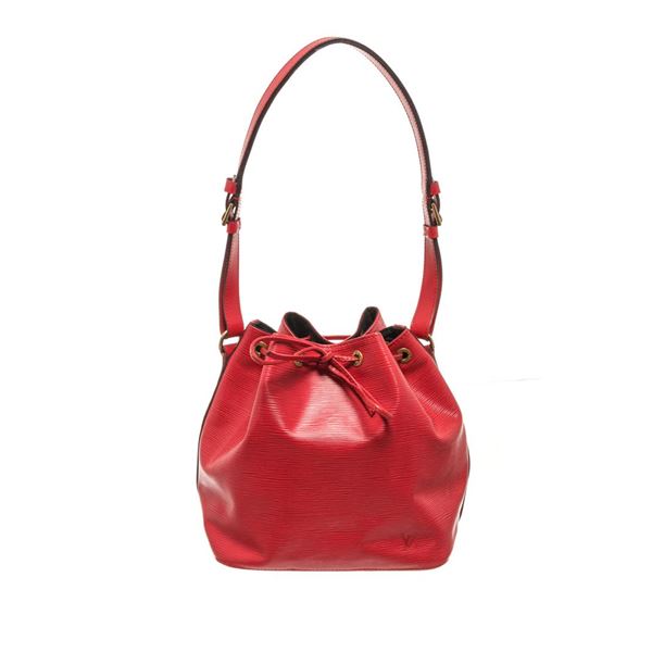 Louis Vuitton Red Epi Leather Petit Noe Bucket Bag