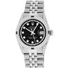 Image 1 : Rolex Mens Stainless Steel Black Diamond Lugs & Sapphire Datejust Wristwatch