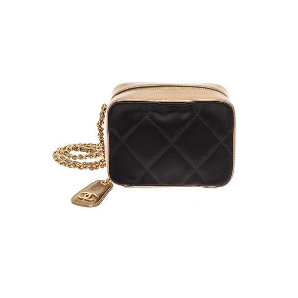 Chanel Black Leather Mini Chain Camera Bag