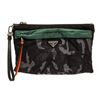 Image 1 : Prada Black, Gray, Green Nylon Camouflage Zip Clutch Bag