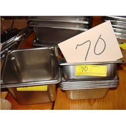 (6) STAINLESS STEEL SERVING TRAYS