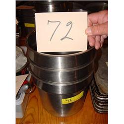 (3) STAINLESS STEEL SERVING POTS