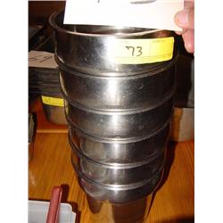 (6) STAINLESS STEEL SERVING POTS