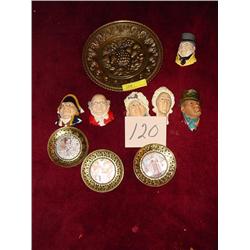 (4) COLLECTORS PLATES AND (6) FIGURINE
