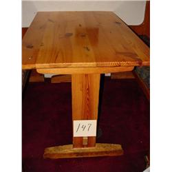 (4) PINE BOOTH TABLES