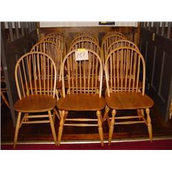 SPINDLE BACK OAK CHAIRS