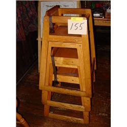 (3) OAK CHILDREN SEATS