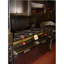 10-BURNER, 2-DOOR VULCAN STOVE WITH BROILER