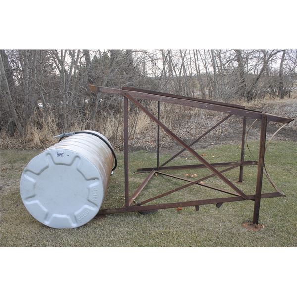 500 Gallon Fuel Tank C/W Stand, Hoses, Valve