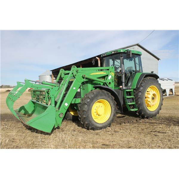 2002 JD 7810 FWA Tractor CAHR,SN# RW7810AO70 ,Showing 6590hrs, 20 Speed Quad Range, Shuttle Shift, 3