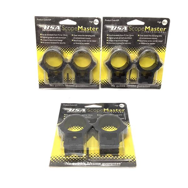 BSA Scope Master Professional 30 mm Rings for Dovetails from 9.3 -13 mm ...
