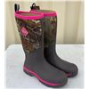 Image 1 : Muck Woody Max Boots, Women's Size 10 in Realtree Xtra/ Pink