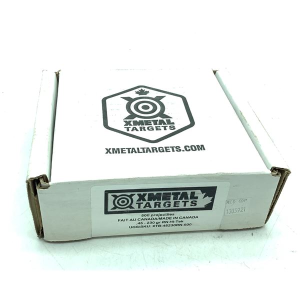 X-Metal Targets 45 Cal 230 Grain RNFP Projectiles, 500 Qty