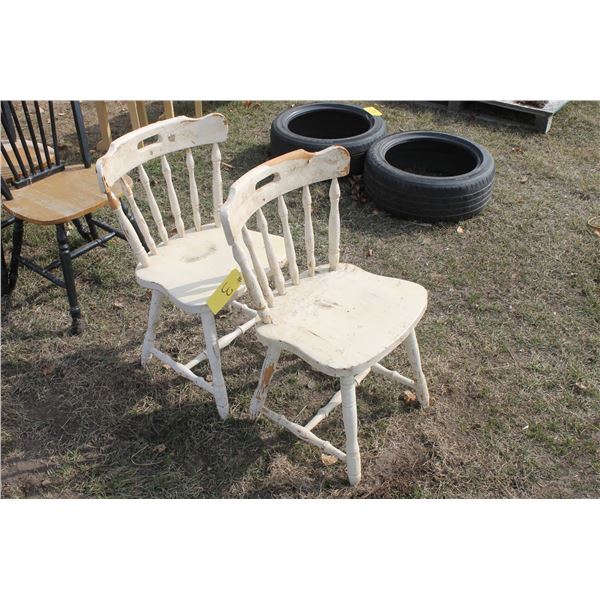 2- Old chairs (cream color)