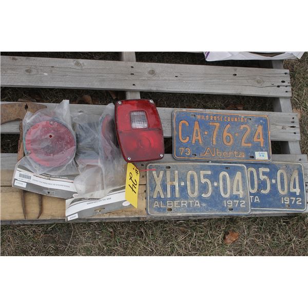 Asst. License plates, vehicle turn & stop lights