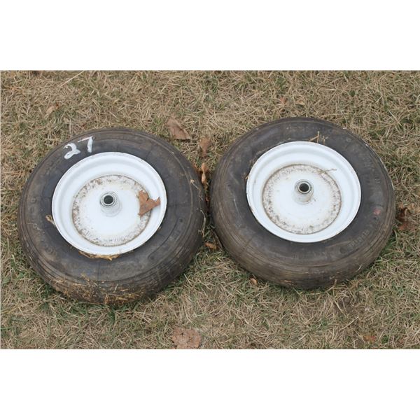 2- 4.80/4.00-8 tires on rims