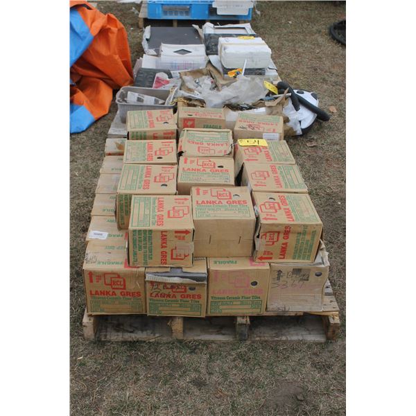 36- Boxes of floor tiles, 20cm x 20cm (20 in a box, selling as 1 lot)