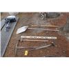 Image 3 : Asst. hand tools, fork, shovel, spade, rake, saw and sledge hammer