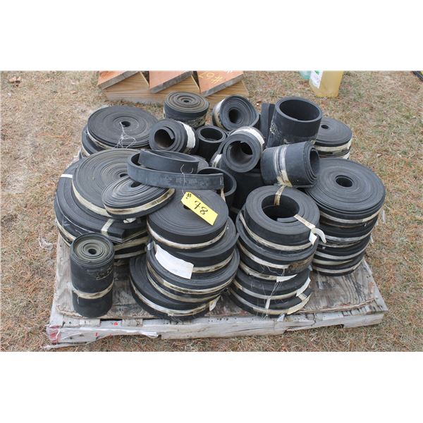 Pallet of belting, asst. Sizes