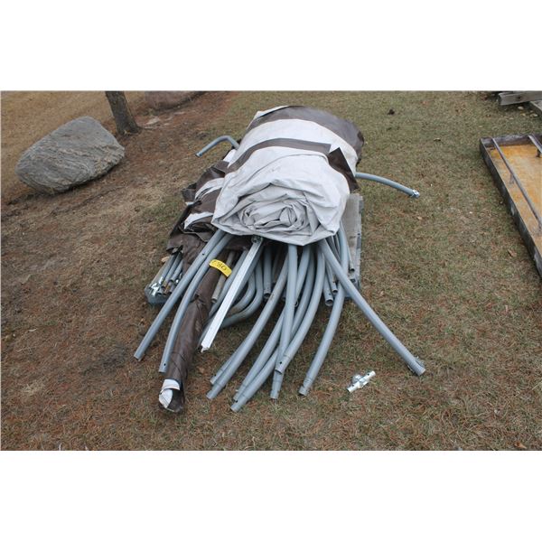 Car port frame & tarp